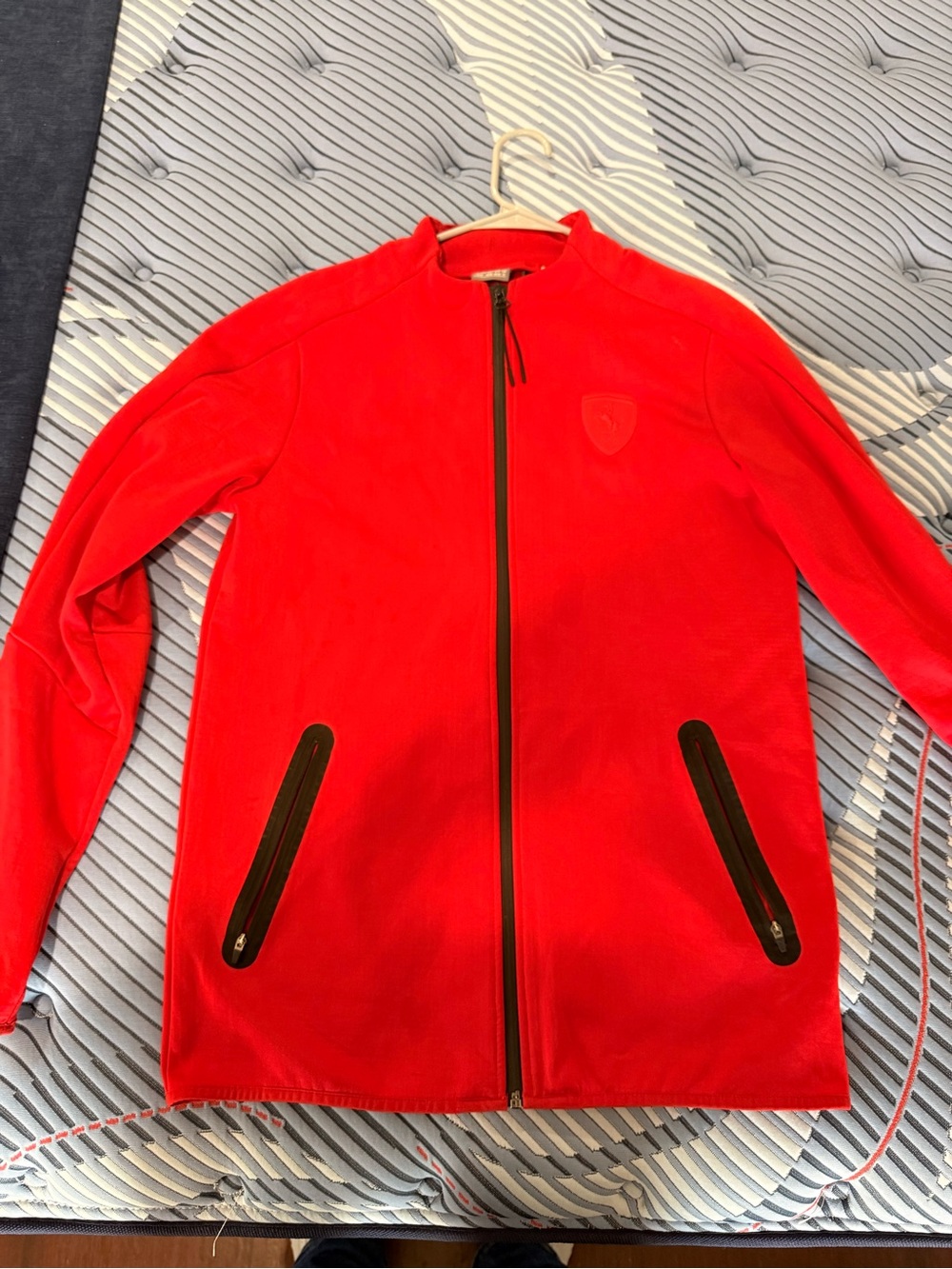Men's Ferrari Red Full-Zip Jacket with Zip Pockets